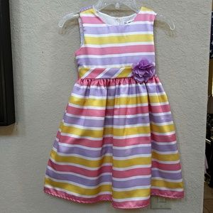 Joe Ella Easter Pastel Striped Dress for Girls. Size 5.